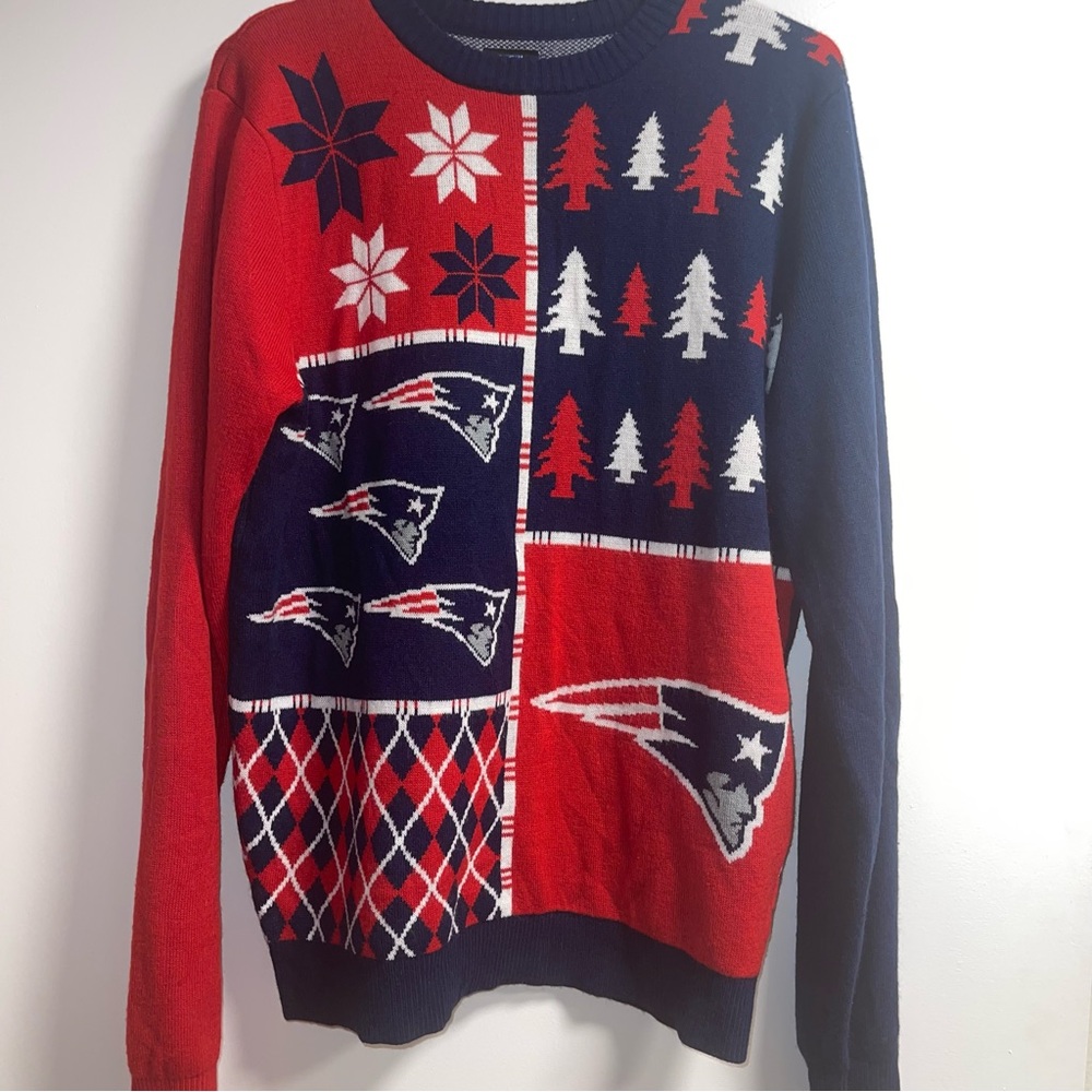 New England Patriots Holiday Christmas Sweater Size L